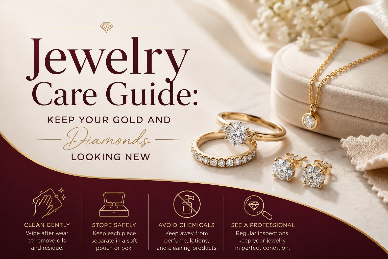 Jewelry Care Guide: Keep Your Gold and Diamonds Looking New