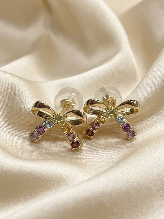 NO BRAND Ribbon Multicolor Stud Earrings