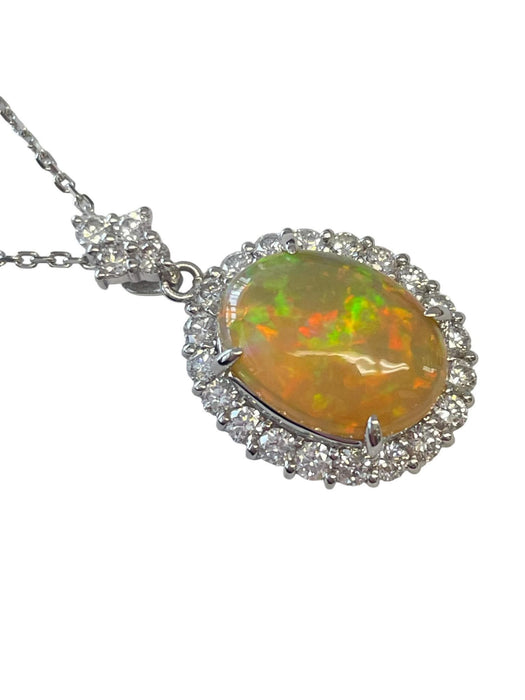 NO BRAND Opal Diamond Necklace