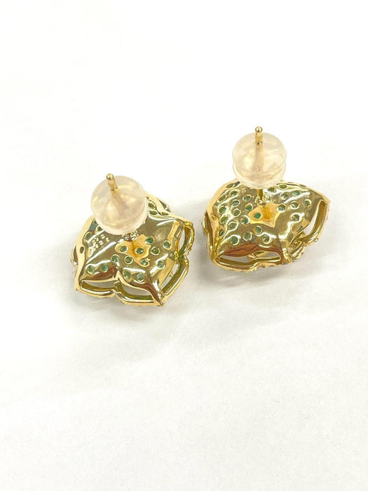 NO BRAND Camelia Emerald Diamond Earrings