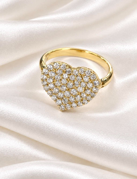 NO BRAND Heart Diamond Ring
