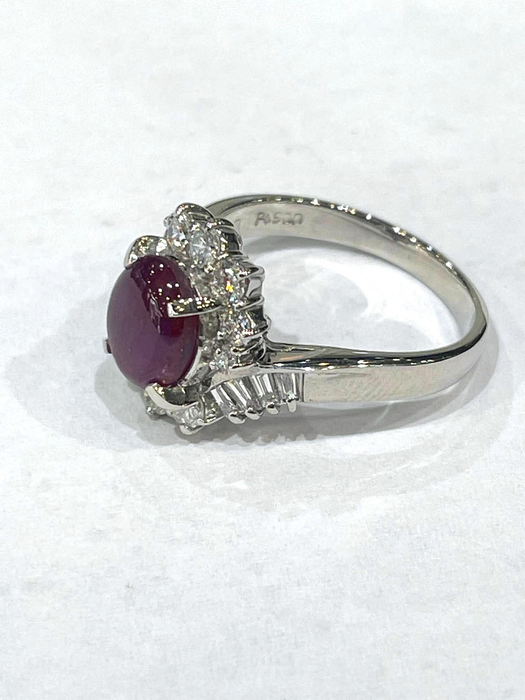 NO BRAND Star Ruby & Diamond Ring