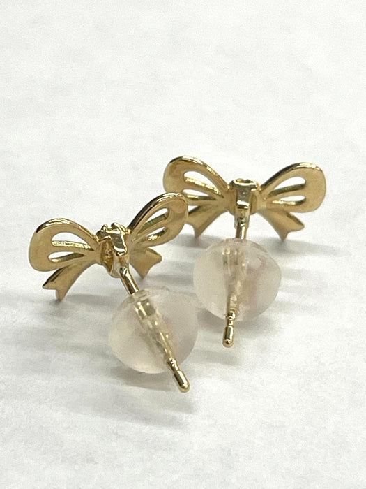 NO BRAND Ribbon Diamond Earrings
