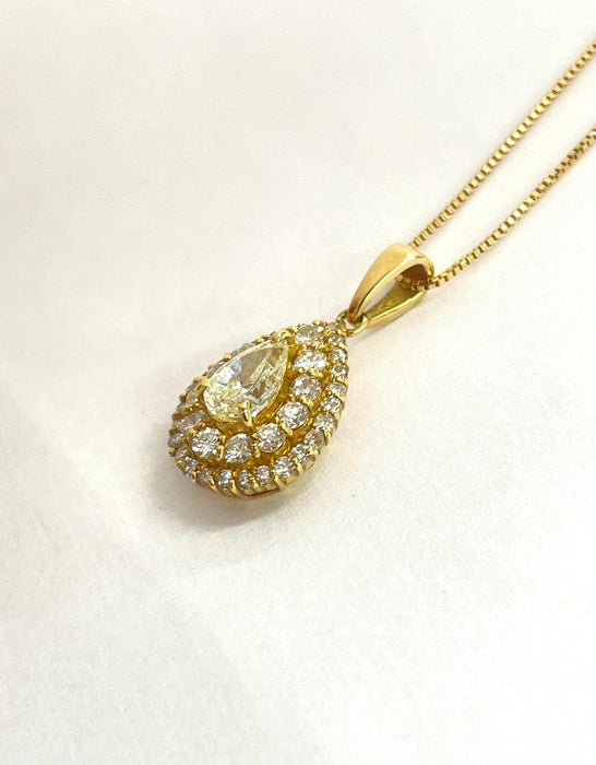 NO BRAND Pear Diamond Necklace