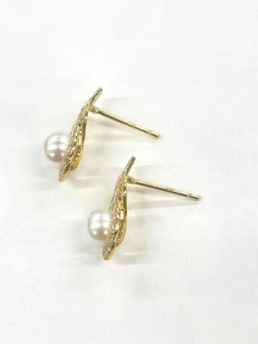 NO BRAND Pearl Diamond Earrings
