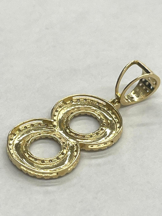 NO BRAND Number 8 Diamond Top Pendant