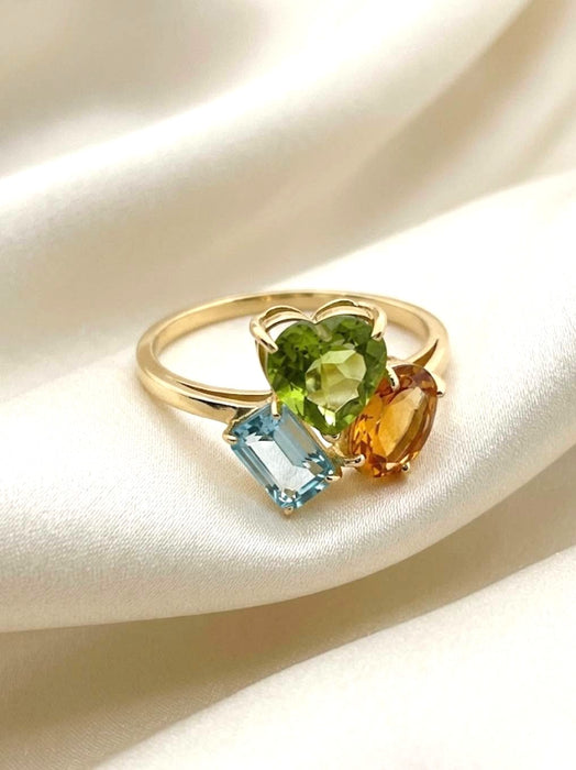 NO BRAND Multicolor Stone Ring