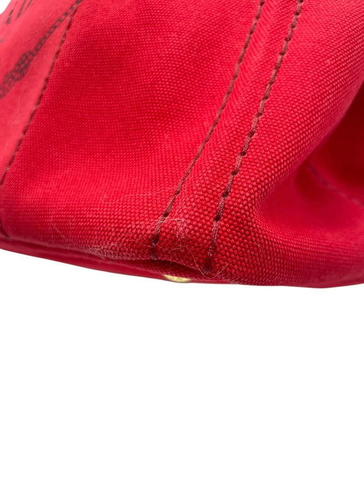 PRADA Canapa in Red Canvas 2-Way Bag