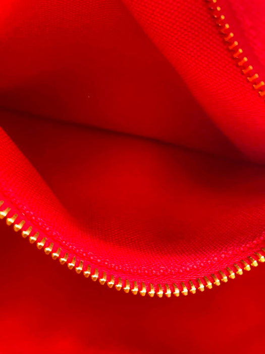 PRADA Canapa in Red Canvas 2-Way Bag