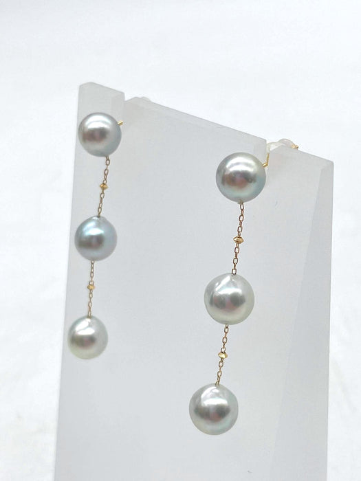 NO BRAND Akoya Pearl Dangling Earrings