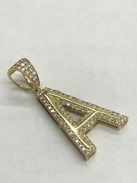 NO BRAND Initial A Diamond Top Pendant