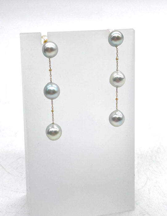 NO BRAND Akoya Pearl Dangling Earrings