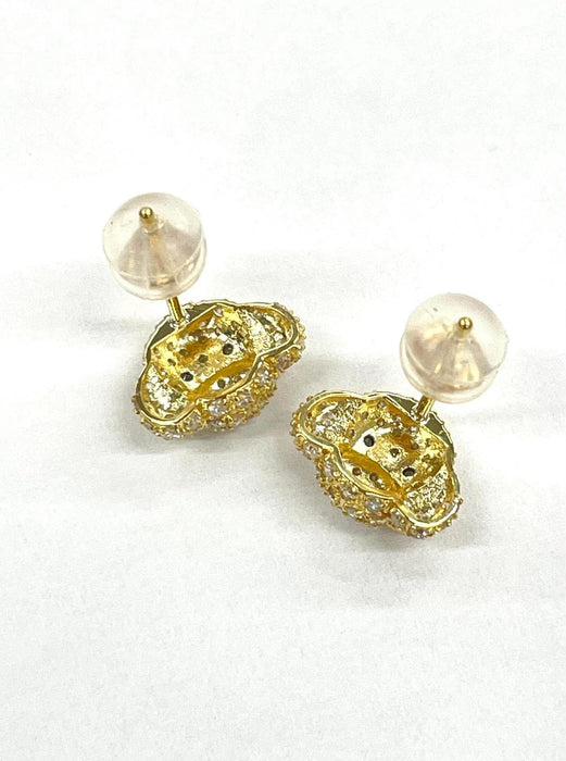 NO BRAND Dog Diamond Earrings