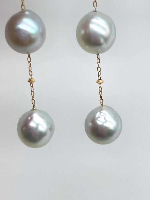 NO BRAND Akoya Pearl Dangling Earrings