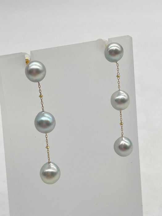 NO BRAND Akoya Pearl Dangling Earrings