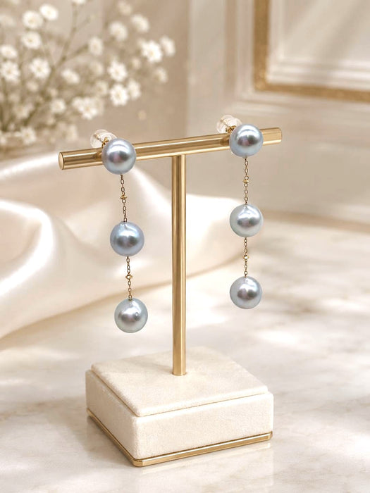 NO BRAND Akoya Pearl Dangling Earrings