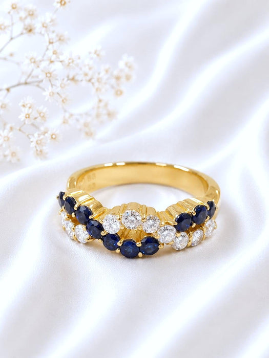 NO BRAND Sapphire & Diamond Ring