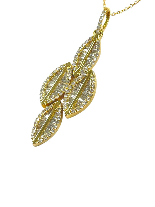 NO BRAND Lead Baguette Diamond Necklace