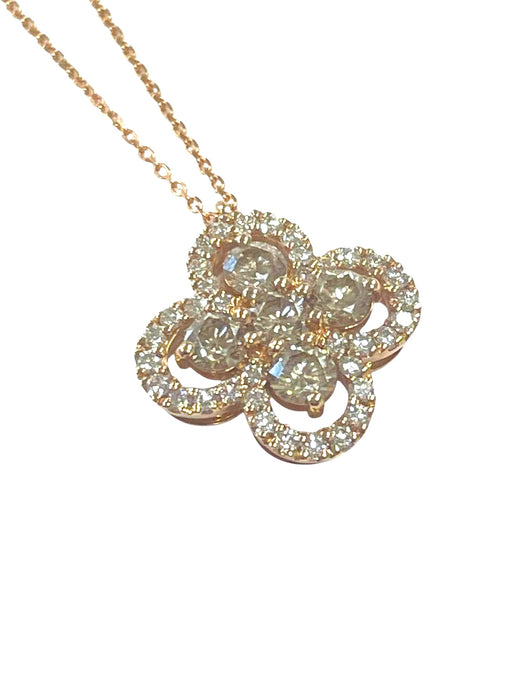 NO BRAND Clover Diamond Necklace