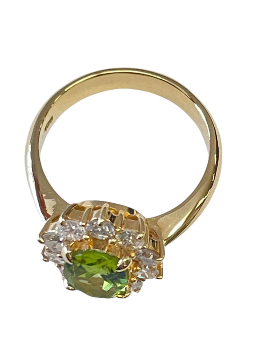 NO BRAND Peridot Diamond Ring