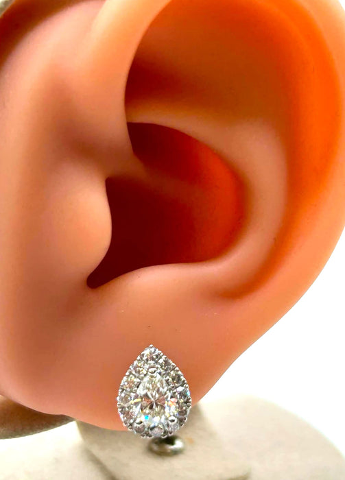 NO BRAND Pear Shape Diamond Earrings
