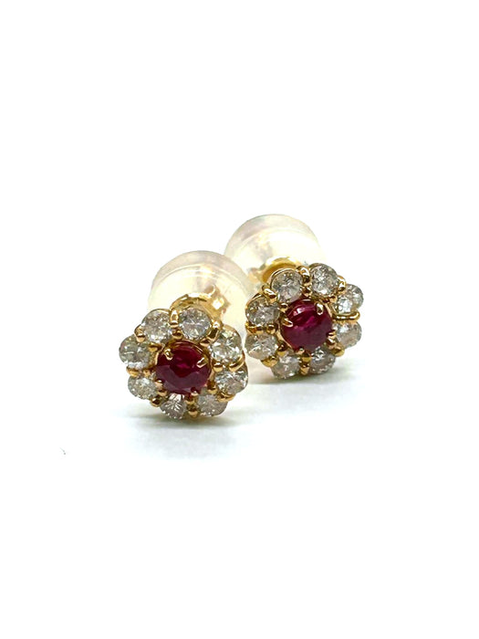 NO BRAND Rositas Ruby Diamond Earrings