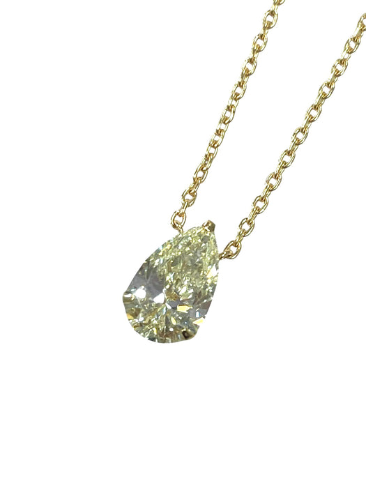 NO BRAND Pear Shape Diamond Necklace