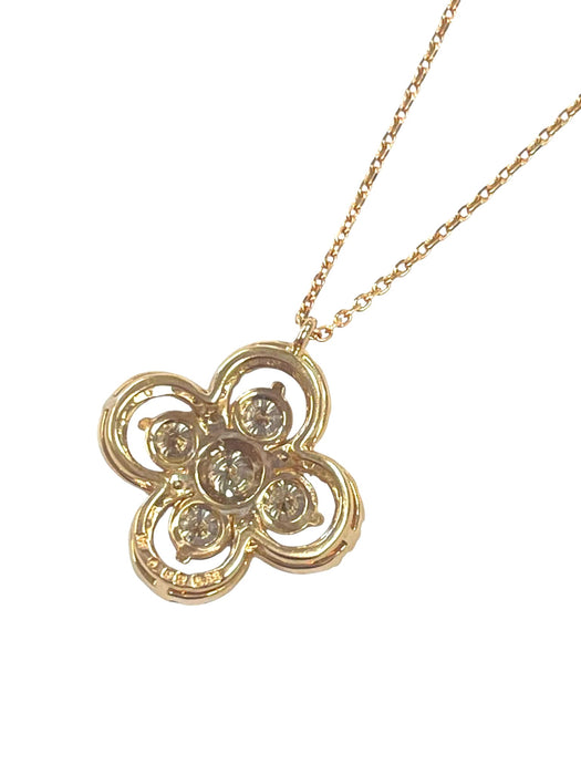 NO BRAND Clover Diamond Necklace