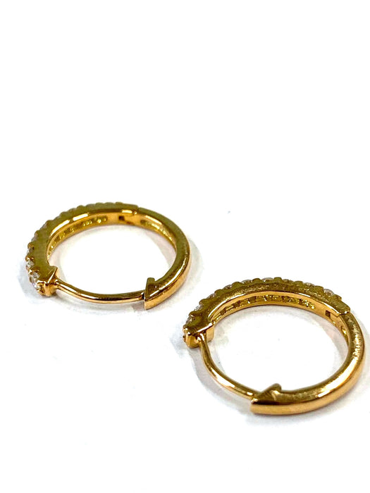 NO BRAND Hoop Diamond Earrings