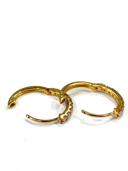 NO BRAND Hoop Diamond Earrings