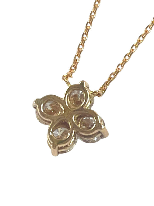 NO BRAND Clover Diamond Necklace