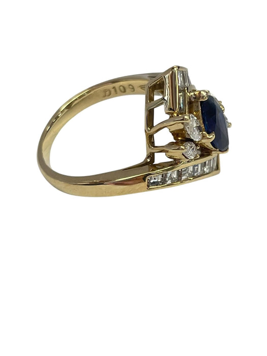 NO BRAND Sapphire Diamond Ring