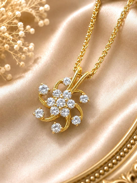 NO BRAND Rositas Cluster Diamond Necklace