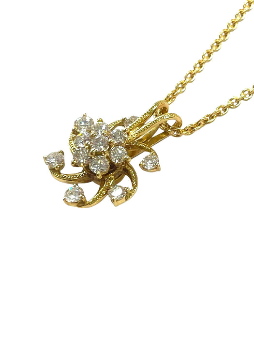 NO BRAND Rositas Cluster Diamond Necklace