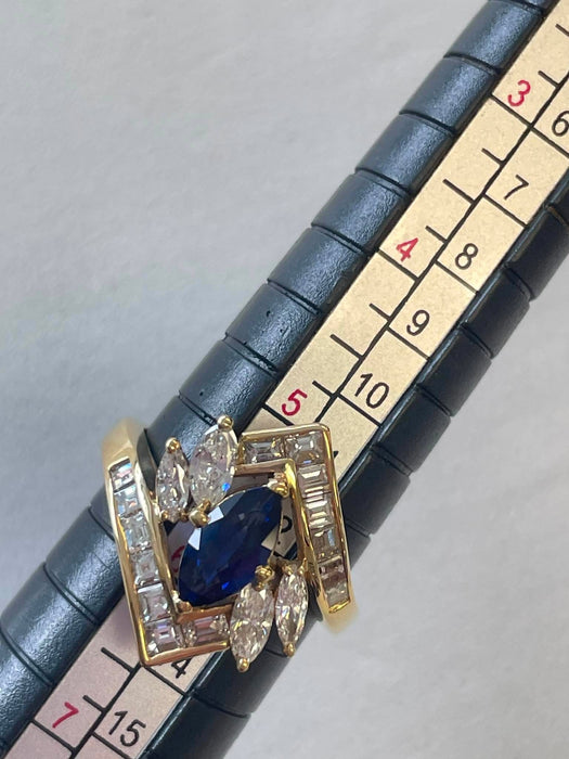 NO BRAND Sapphire Diamond Ring