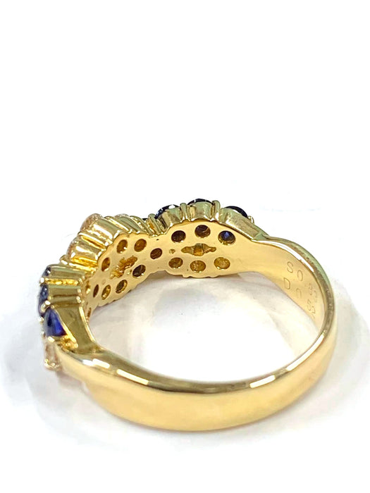NO BRAND Sapphire & Diamond Ring