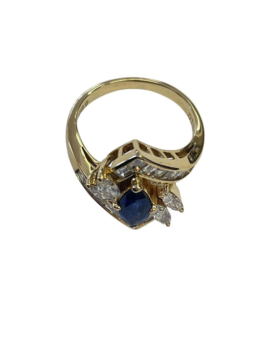 NO BRAND Sapphire Diamond Ring