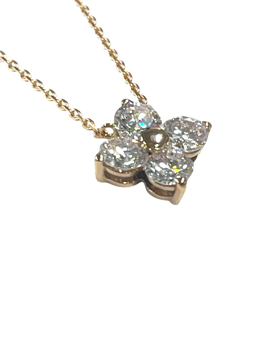 NO BRAND Clover Diamond Necklace