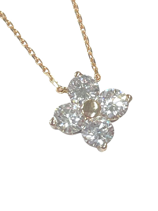 NO BRAND Clover Diamond Necklace