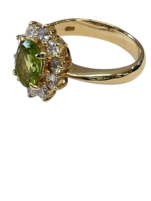 NO BRAND Peridot Diamond Ring