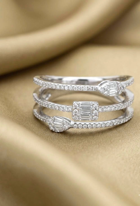 NO BRAND Layered Diamond Ring