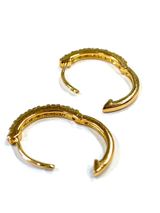 NO BRAND Hoop Diamond Earrings
