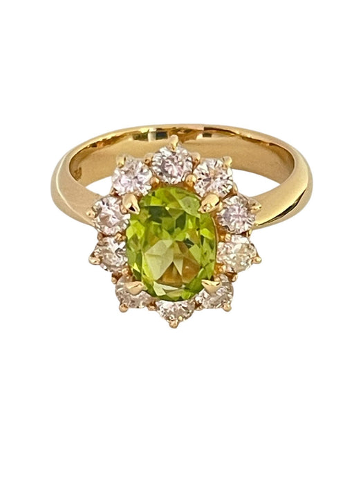 NO BRAND Peridot Diamond Ring