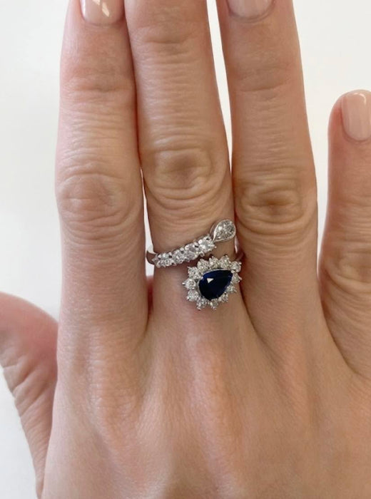 NO BRAND Sapphire Diamond Ring