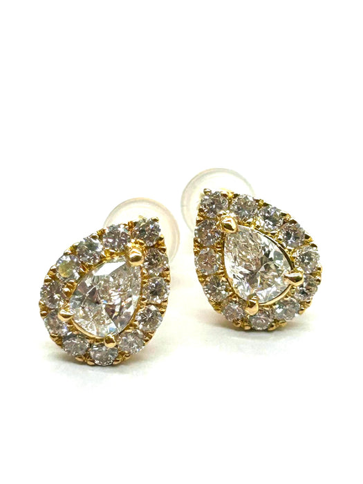 NO BRAND Pear Shape Diamond Earrings