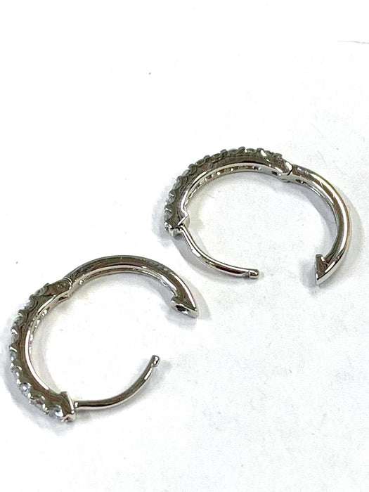 NO BRAND Hoop Diamond Earrings