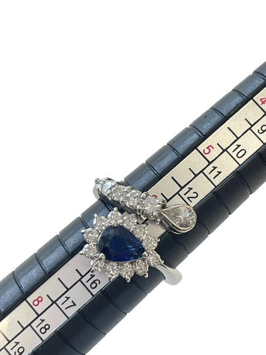 NO BRAND Sapphire Diamond Ring