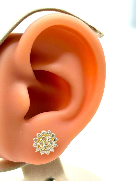 NO BRAND Cluster Diamond Stud Earrings
