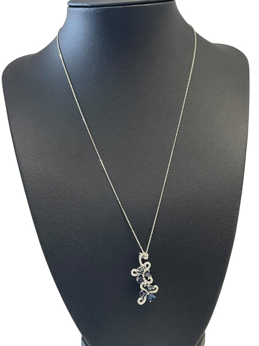 NO BRAND Sapphire Diamond Necklace