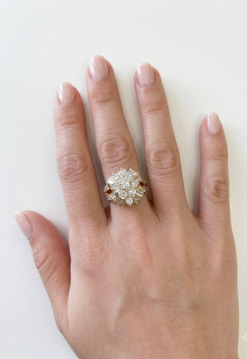 NO BRAND Cluster Diamond Ring